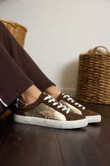 GRANDE - BROWN SUEDE/GOLD FOIL | Vintage Havana BROWN SUEDE/GOLD FOIL