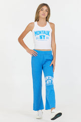 Kids "Montauk" Burnout Thermal Foldover Pant | Vintage Havana Vintage Blue
