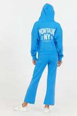 Kids "Montauk" Burnout Thermal Zip Hoodie | Vintage Havana Vintage Blue