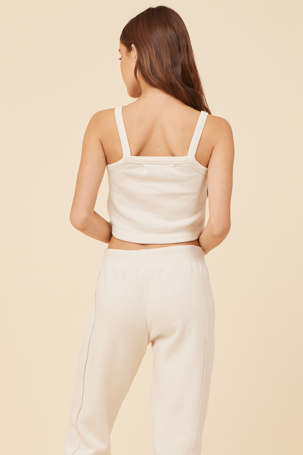 Coconut White Solid Burnout Fleece Tank | Vintage Havana Coconut White