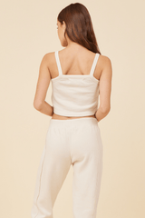 Coconut White Solid Burnout Fleece Tank | Vintage Havana Coconut White