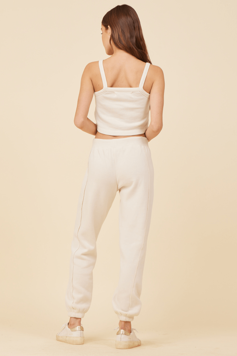 Coconut White Solid Burnout Fleece Tank | Vintage Havana Coconut White