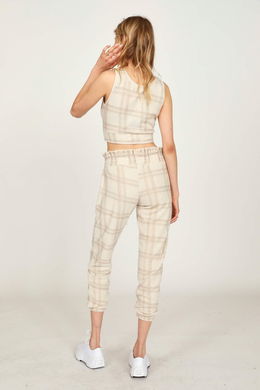 Winter Plaid Reverse Burnout Crop Top | Vintage Havana WINTER PLAID