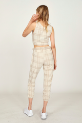 Winter Plaid Reverse Burnout Crop Top | Vintage Havana WINTER PLAID