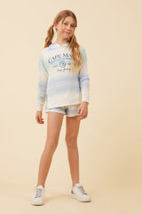 Blue Skies Ombre Tie Dye Hacci Tacked Short | Vintage Havana Blue Skies Ombre Tie Dye