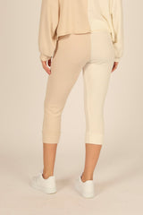 Brushed Hacci Rib Split Jogger | Vintage Havana