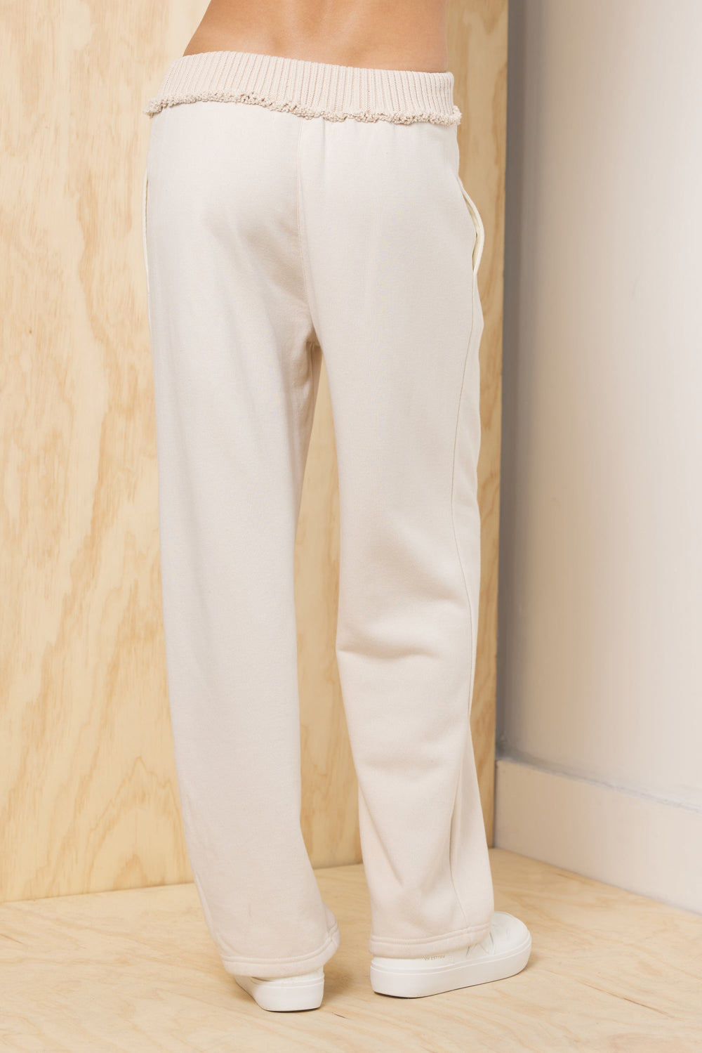 Fleece Pant with Rib Waistband - Bone | Vintage Havana Bone