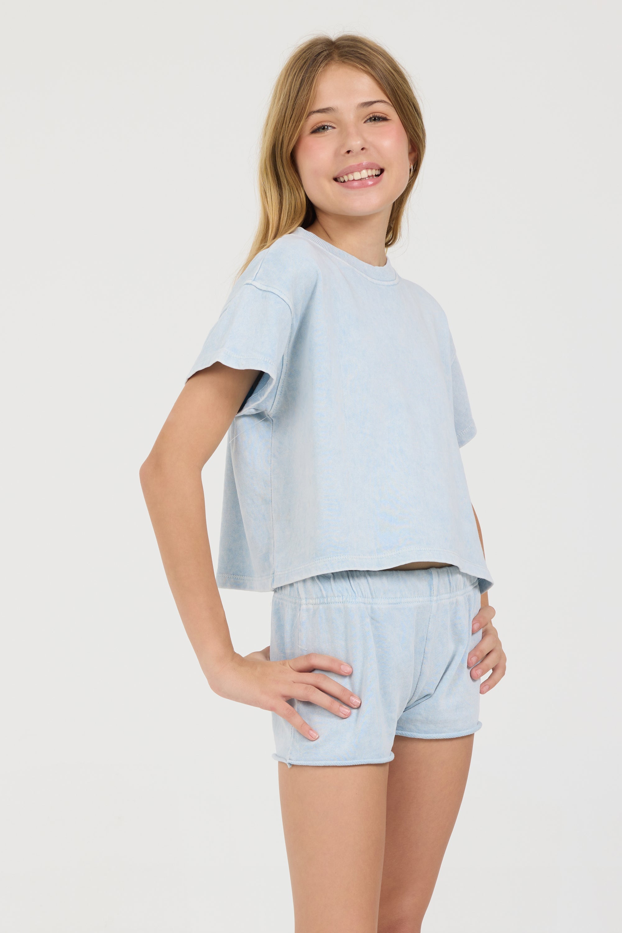 Kids Washed Raw Boxy Tee | Vintage Havana Pirouette