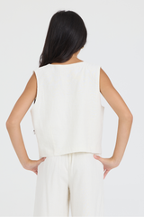 Kids Button Up Vest | Vintage Havana