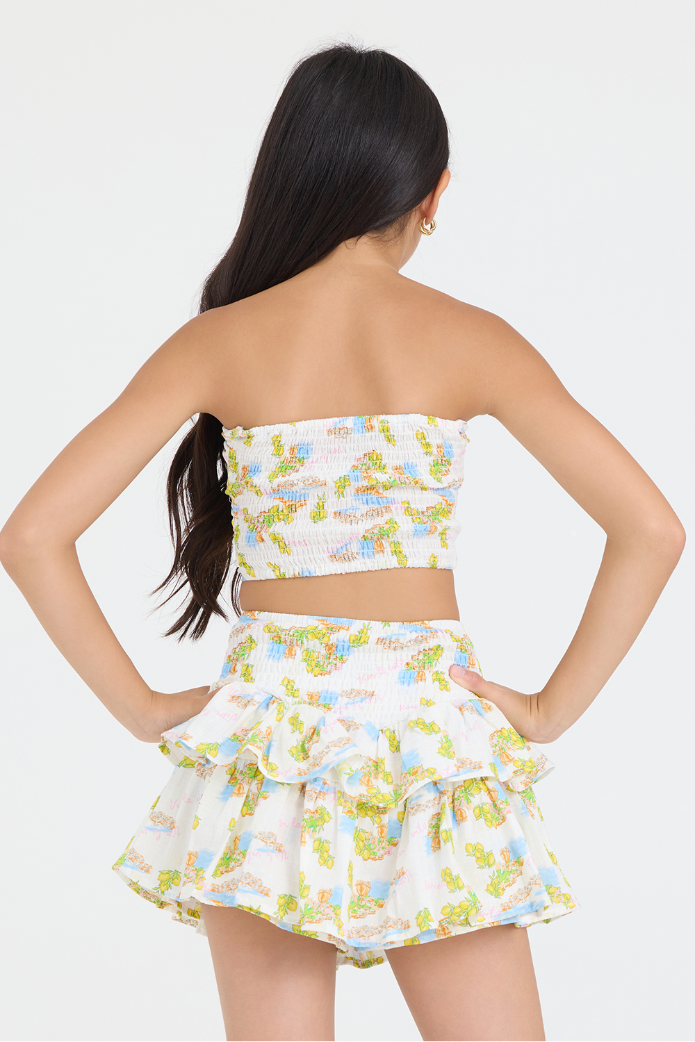 Kids Strapless Double Twist Top | Vintage Havana
