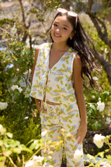 Kids Tie Front Vest | Vintage Havana