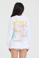 Kids Happiness Oversize Crewneck | Vintage Havana