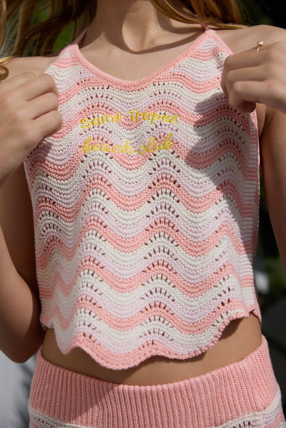 Kids Multi Crochet Tank with Embroidery | Vintage Havana