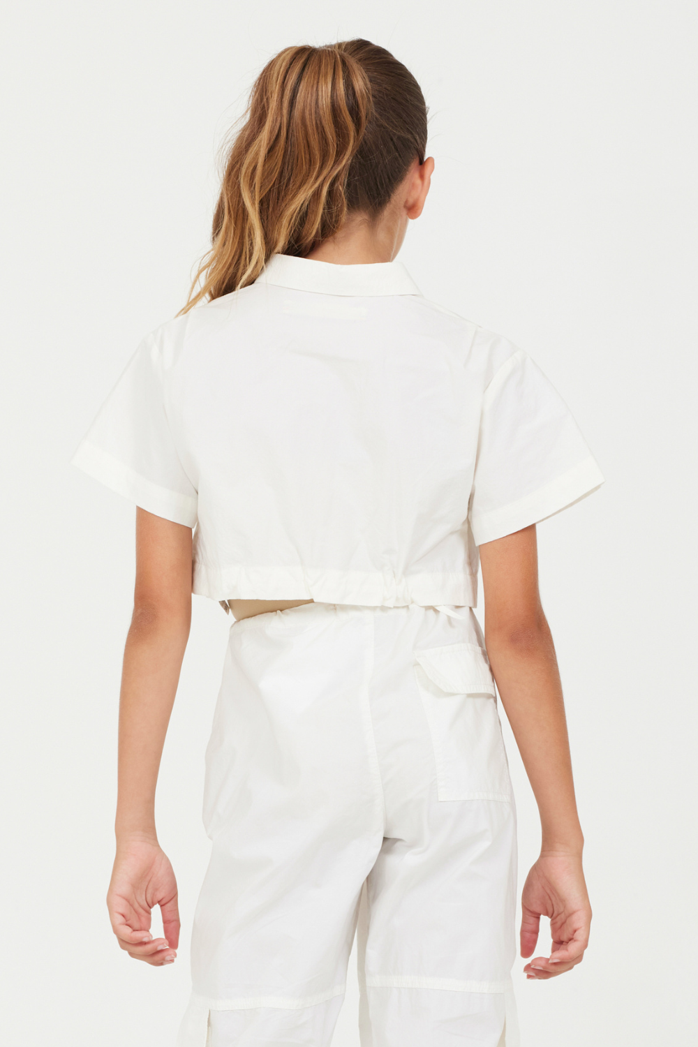 Oyster Cropped Button Down | Vintage Havana