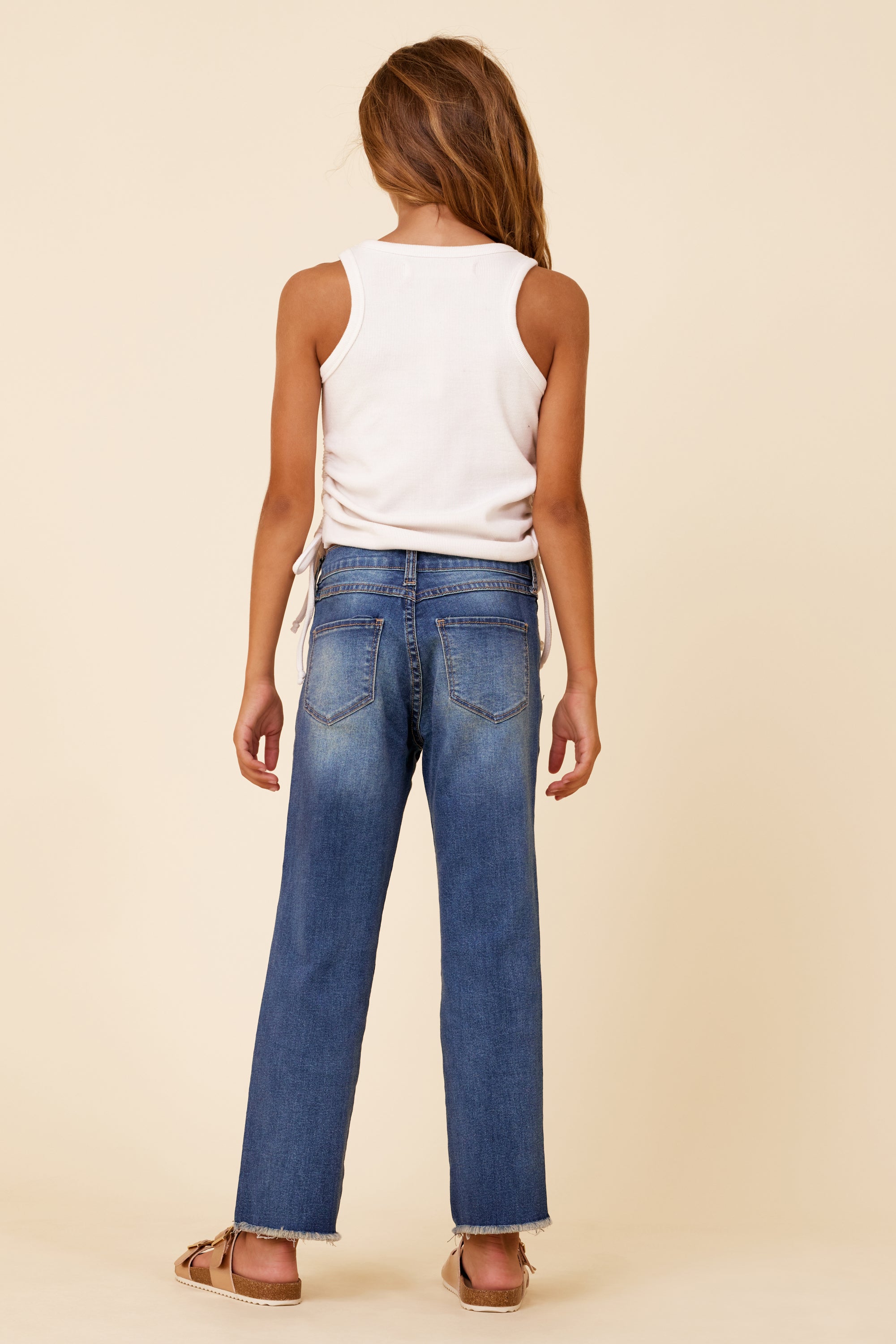 White Side Ruched Tank | Vintage Havana