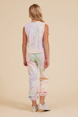 Tropical Summer Tie Dye Tie Front Tank | Vintage Havana Tropic Summer