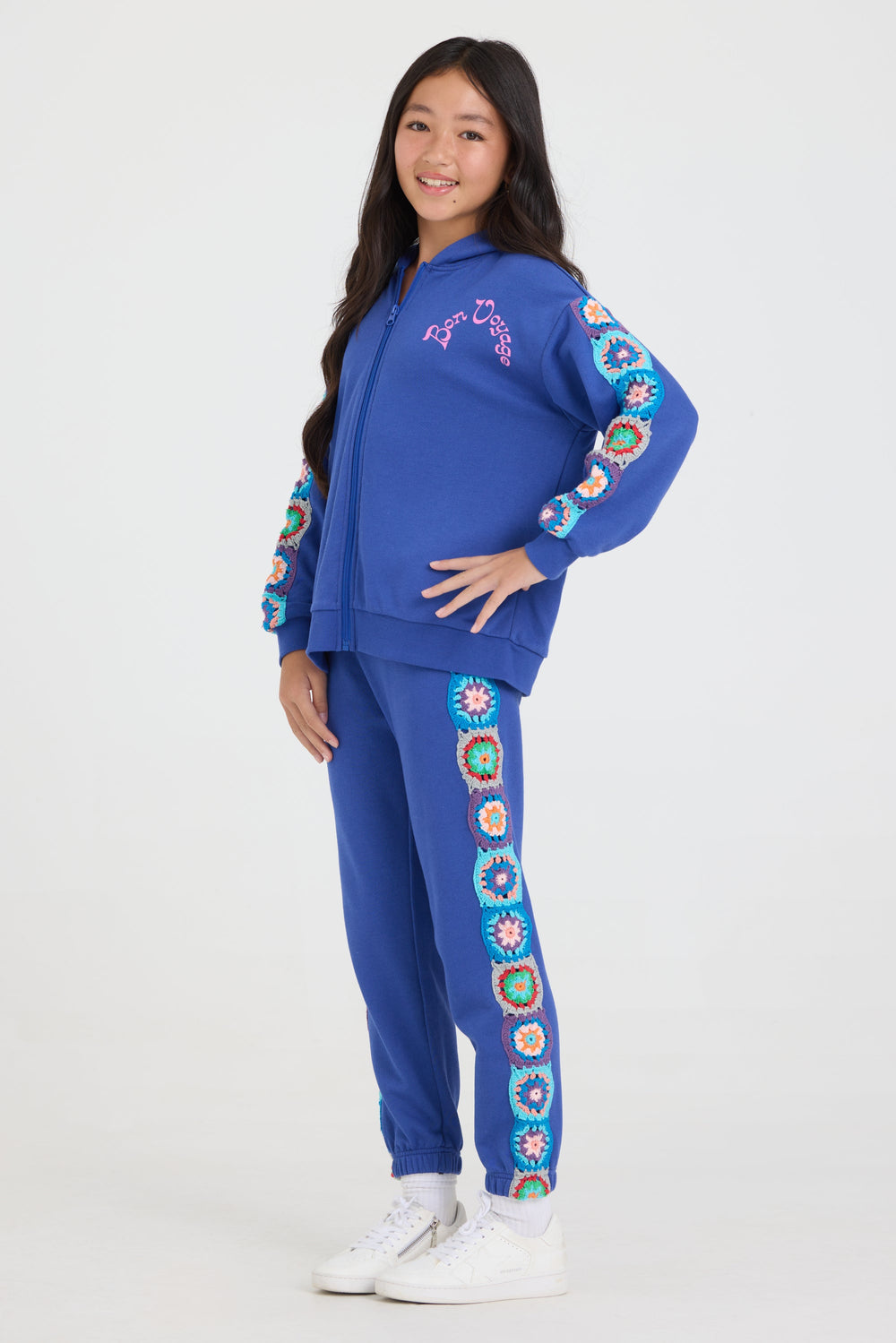 Kids Navy Jogger w/Crochet | Vintage Havana