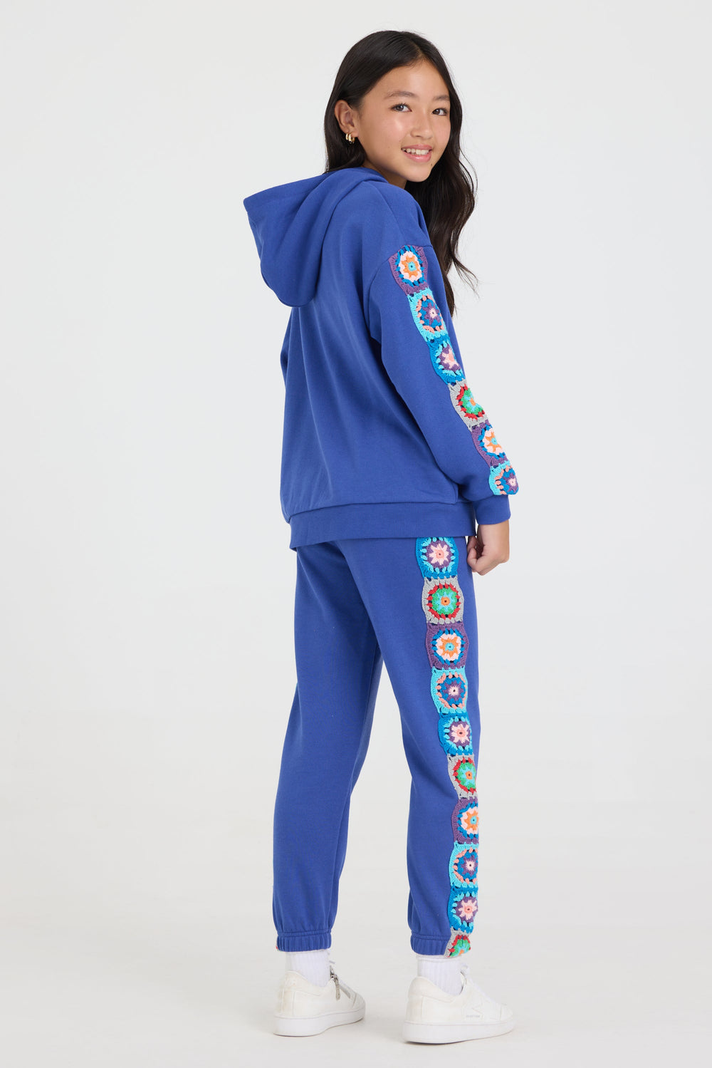 Kids Navy Jogger w/Crochet | Vintage Havana