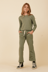 Distressed Neckline Crewneck | Vintage Havana SAGE