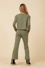 Distressed Neckline Crewneck | Vintage Havana SAGE