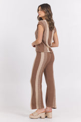 Striped Sweater Tank | Vintage Havana Mocha Latte Stripe