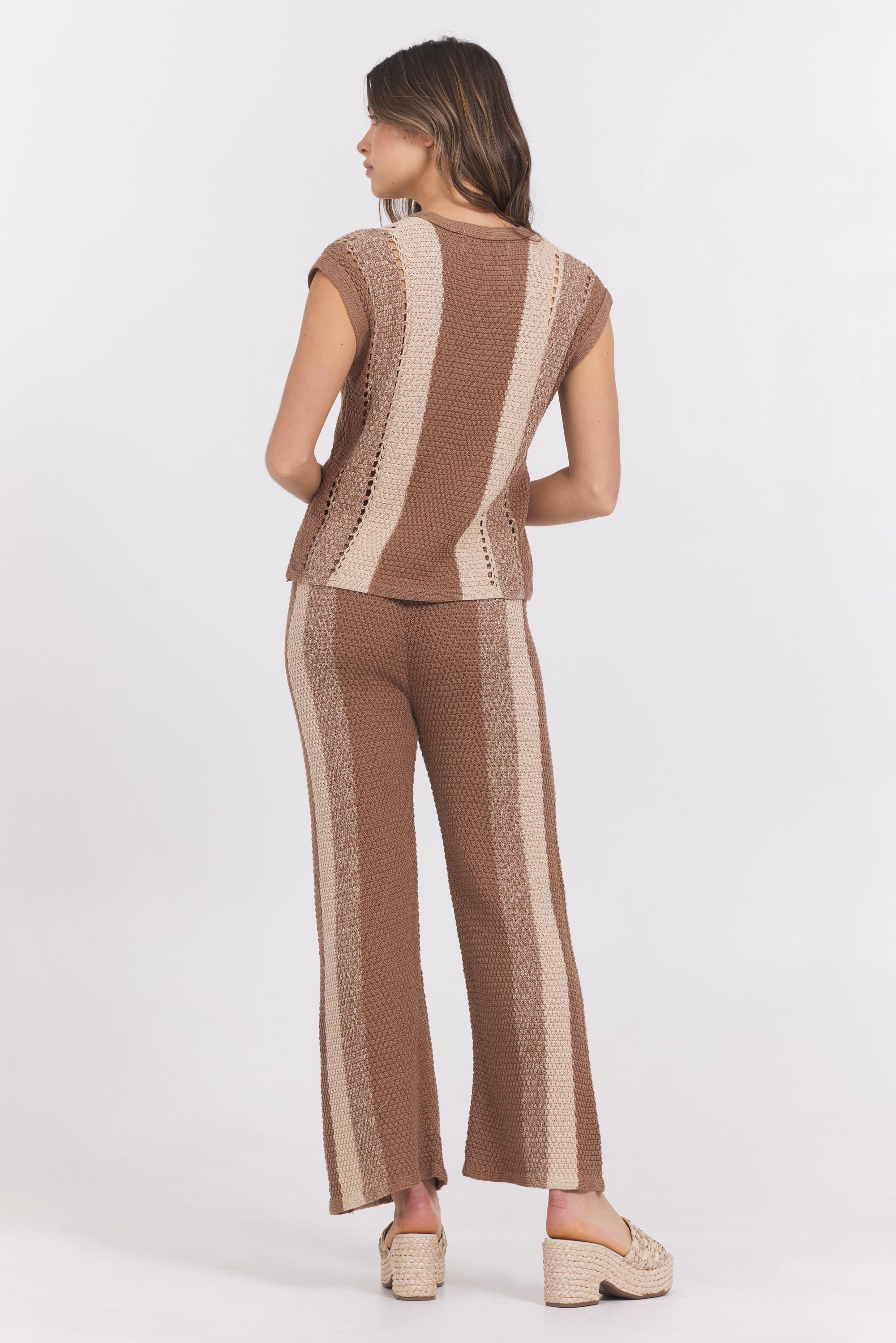 Striped Sweater Tank | Vintage Havana Mocha Latte Stripe