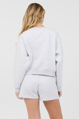 Grey Icicle Essential Fleece Crewneck | Vintage Havana Grey Icicle