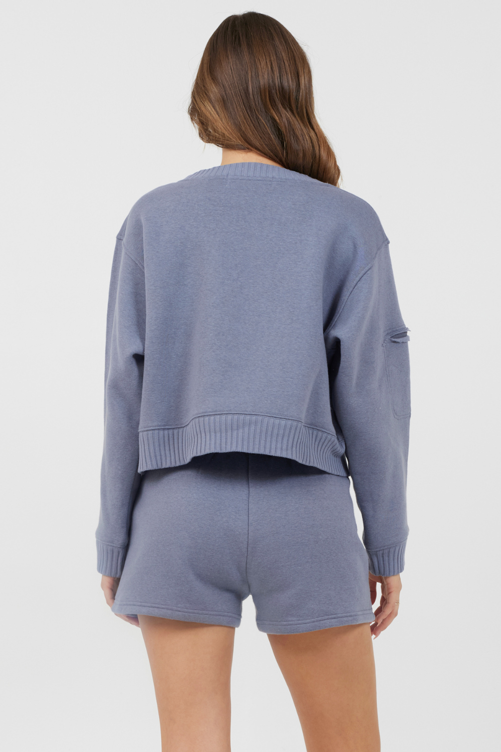 Storm Blue Essential Fleece Crewneck | Vintage Havana Storm Blue