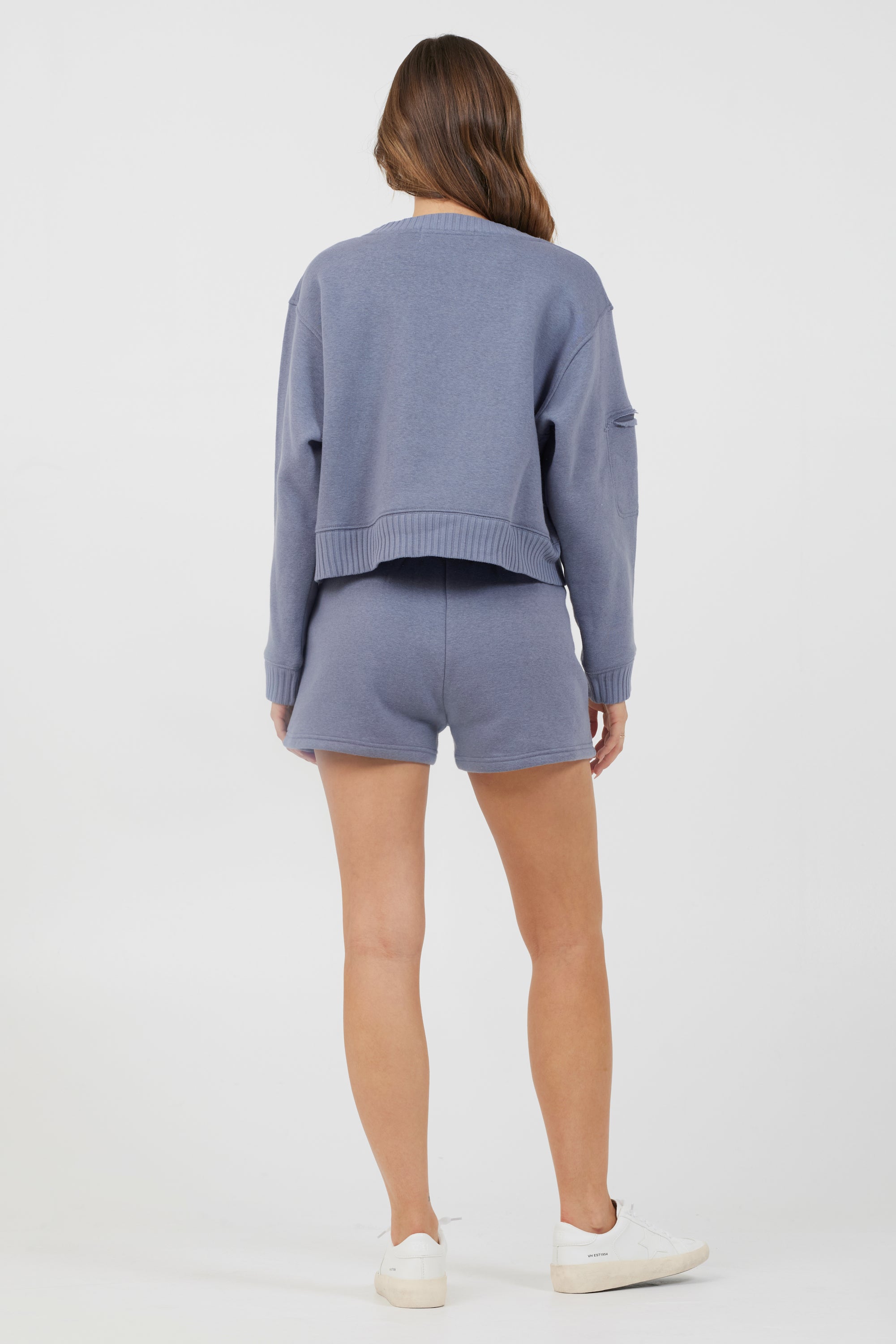 Storm Blue Essential Fleece Crewneck | Vintage Havana Storm Blue
