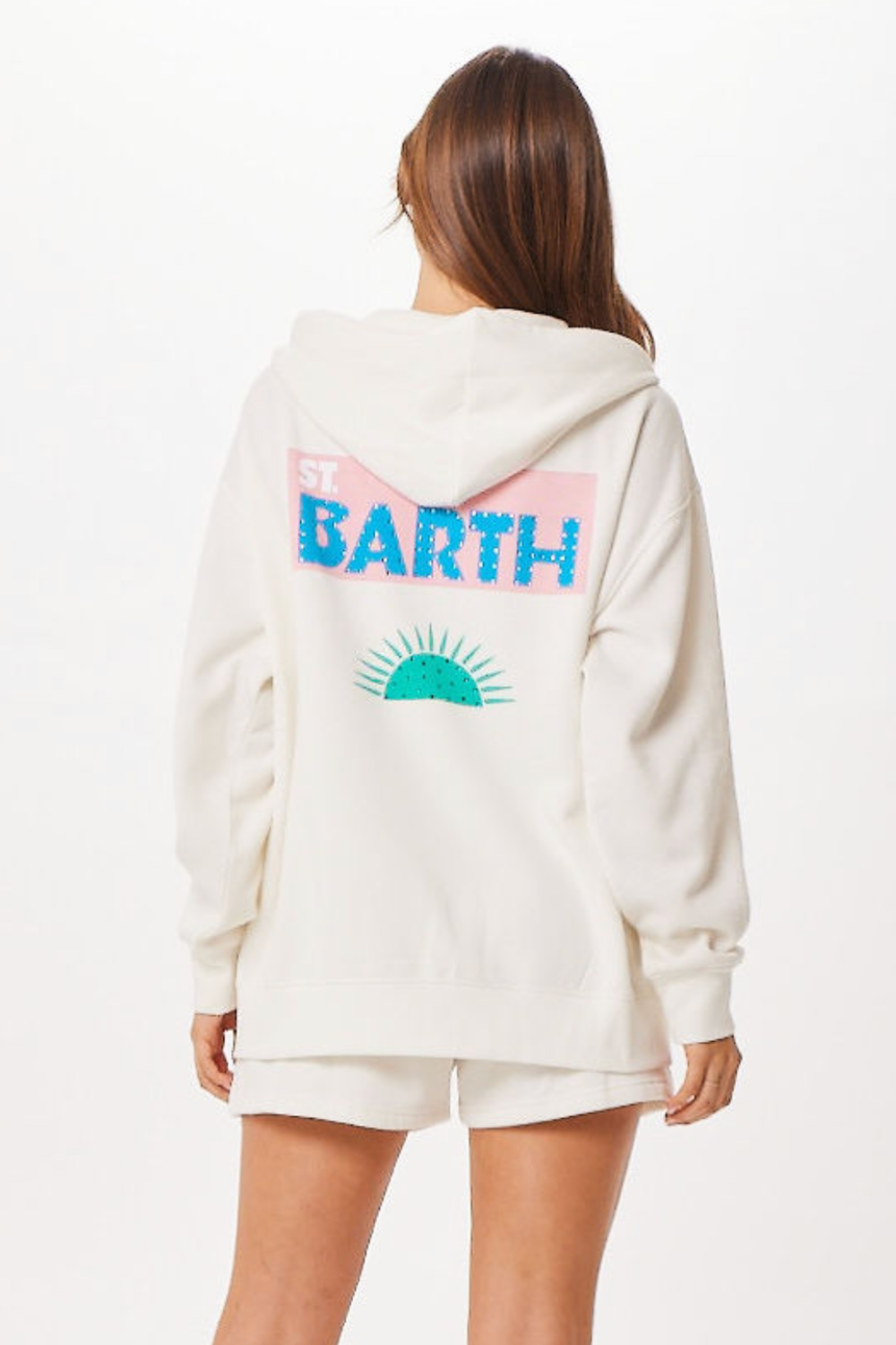 White St. Barth Jet Setter Surf Wash Zip Up | Vintage Havana White