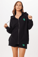 Black Tulum Jet Setter Surf Wash Zip Up | Vintage Havana Black