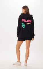 Black Tulum Jet Setter Surf Wash Zip Up | Vintage Havana Black