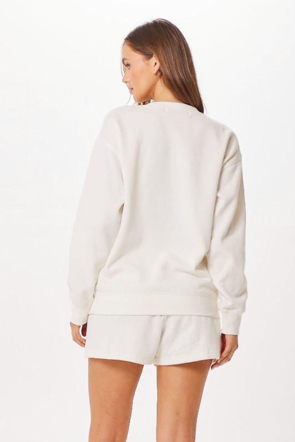 White St. Barth Jet Setter Surf Wash Crewneck | Vintage Havana White