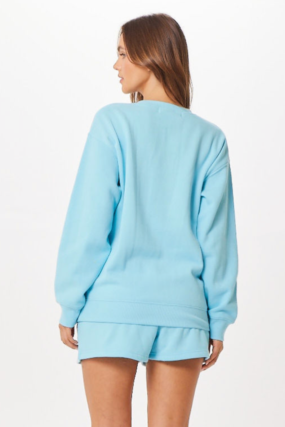 Tropical Blue Malibu Jet Setter Surf Wash Crewneck | Vintage Havana Tropical Blue