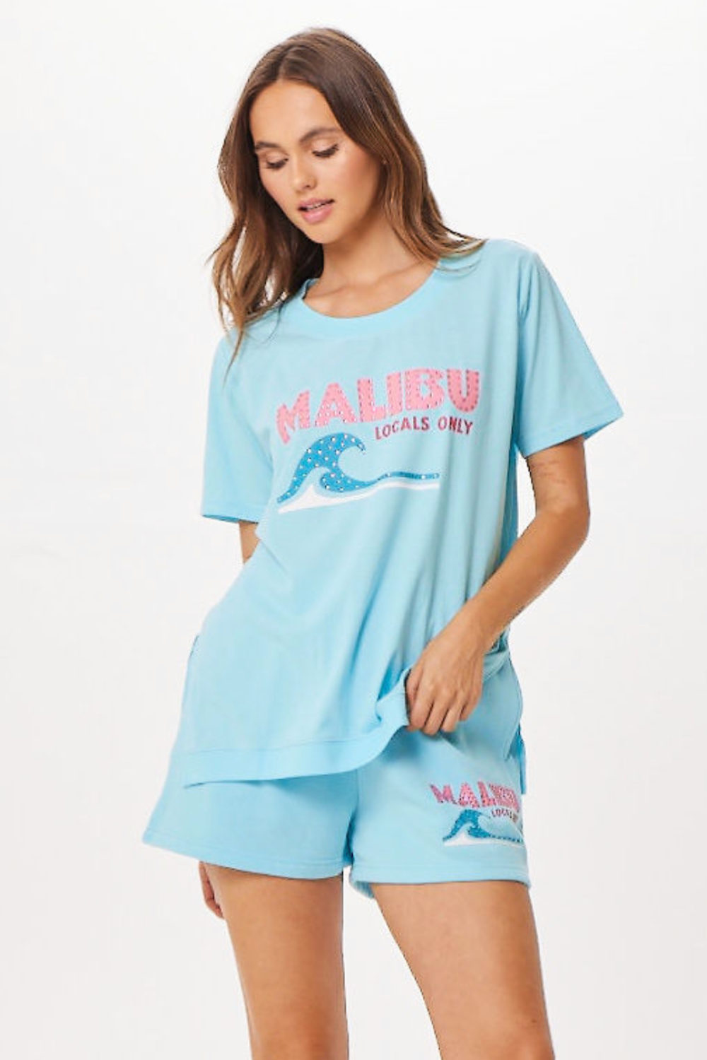Tropical Blue Malibu Jet Setter T-Shirt | Vintage Havana Tropical Blue