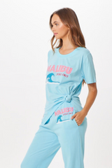 Tropical Blue Malibu Jet Setter T-Shirt | Vintage Havana Tropical Blue