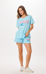 Tropical Blue Malibu Jet Setter T-Shirt | Vintage Havana Tropical Blue