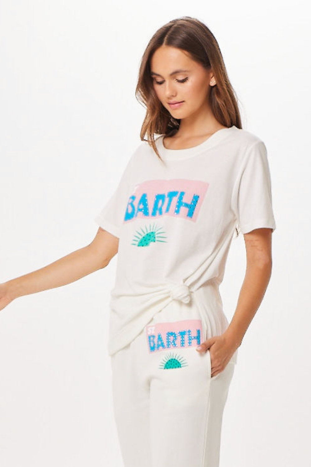 White St. Barth Jet Setter T-Shirt | Vintage Havana White