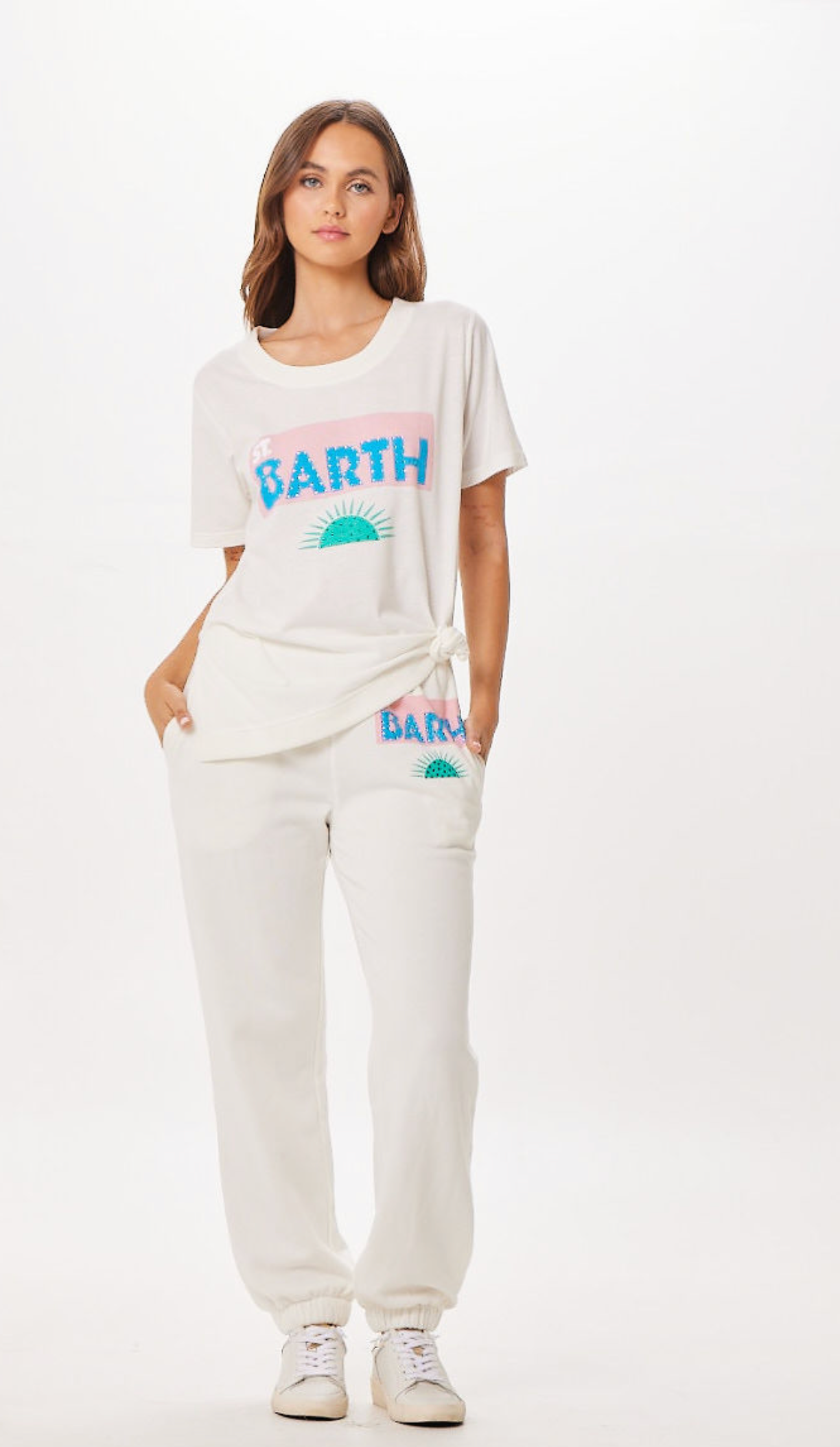 White St. Barth Jet Setter T-Shirt | Vintage Havana White