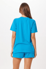 Bright Blue St. Tropez Jet Setter T-Shirt | Vintage Havana Bright Blue
