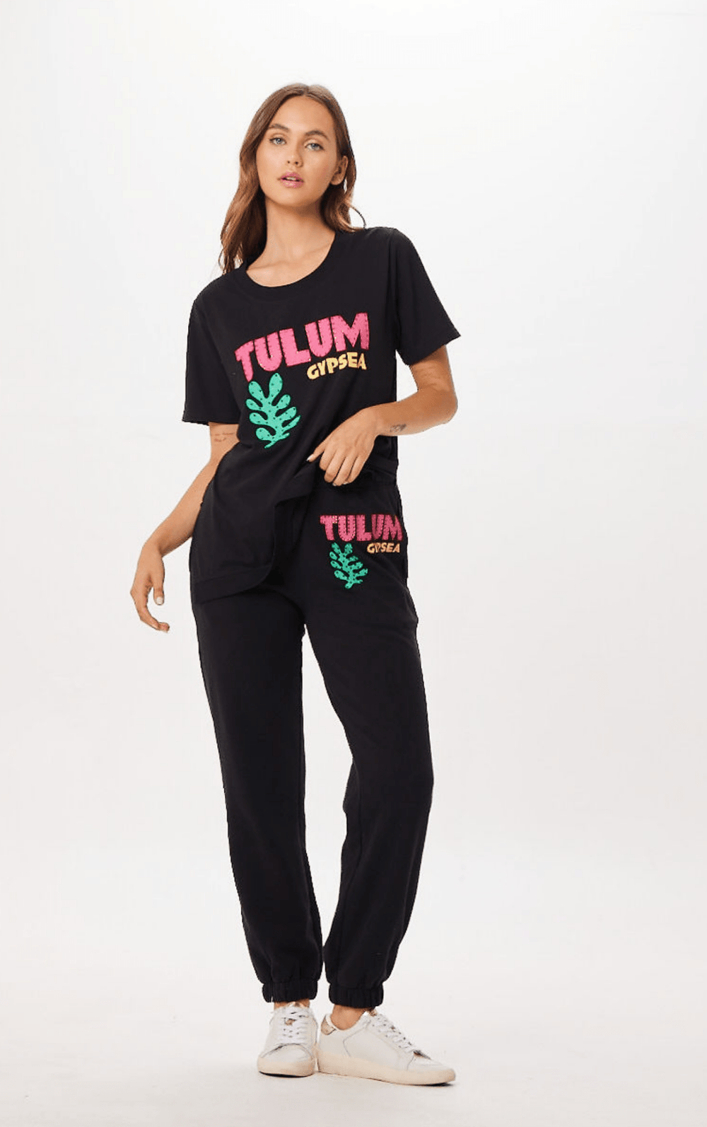 Black Tulum Jet Setter T-Shirt | Vintage Havana Black