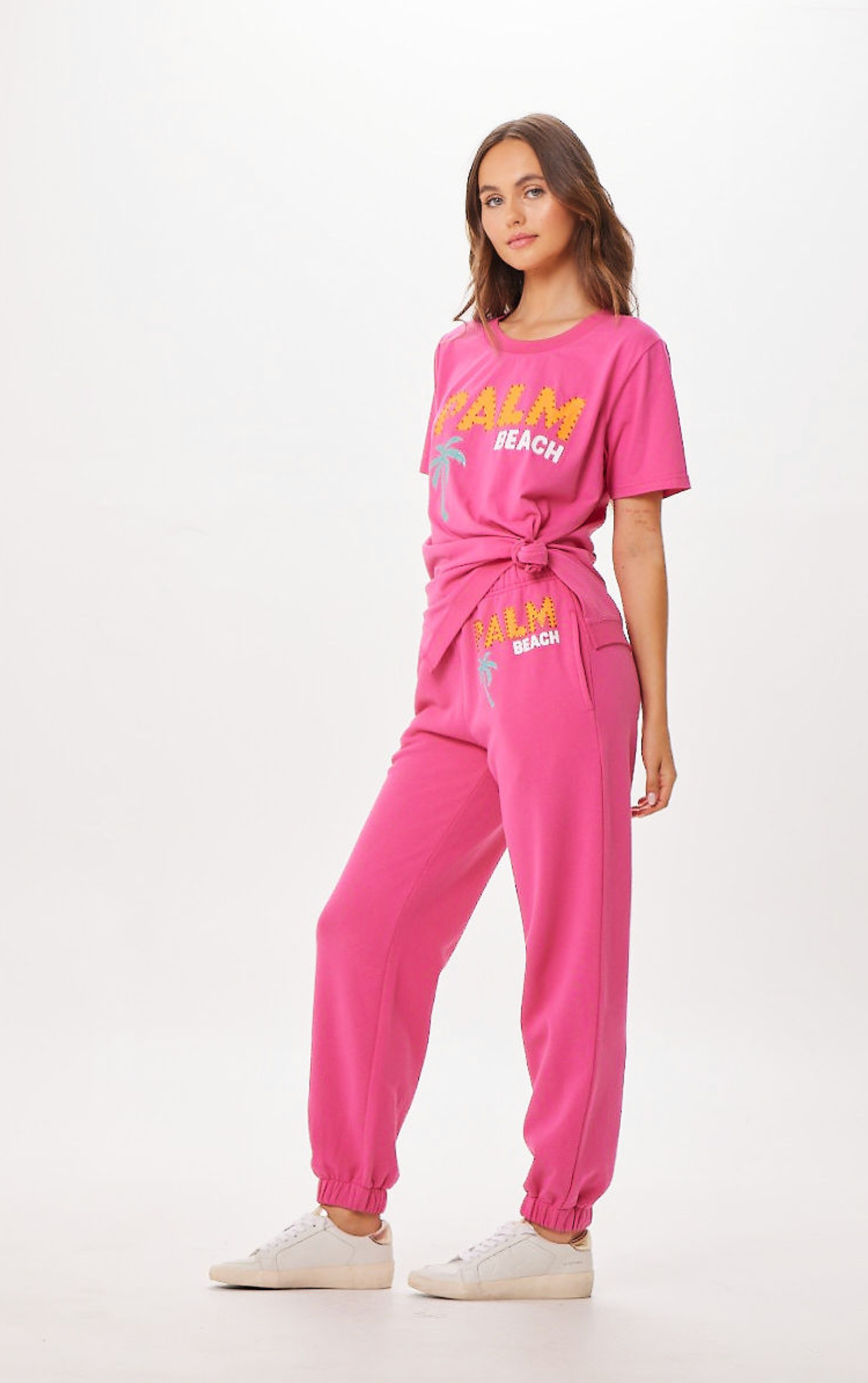Hot Pink Palm Beach Jet Setter T-Shirt | Vintage Havana Hot Pink