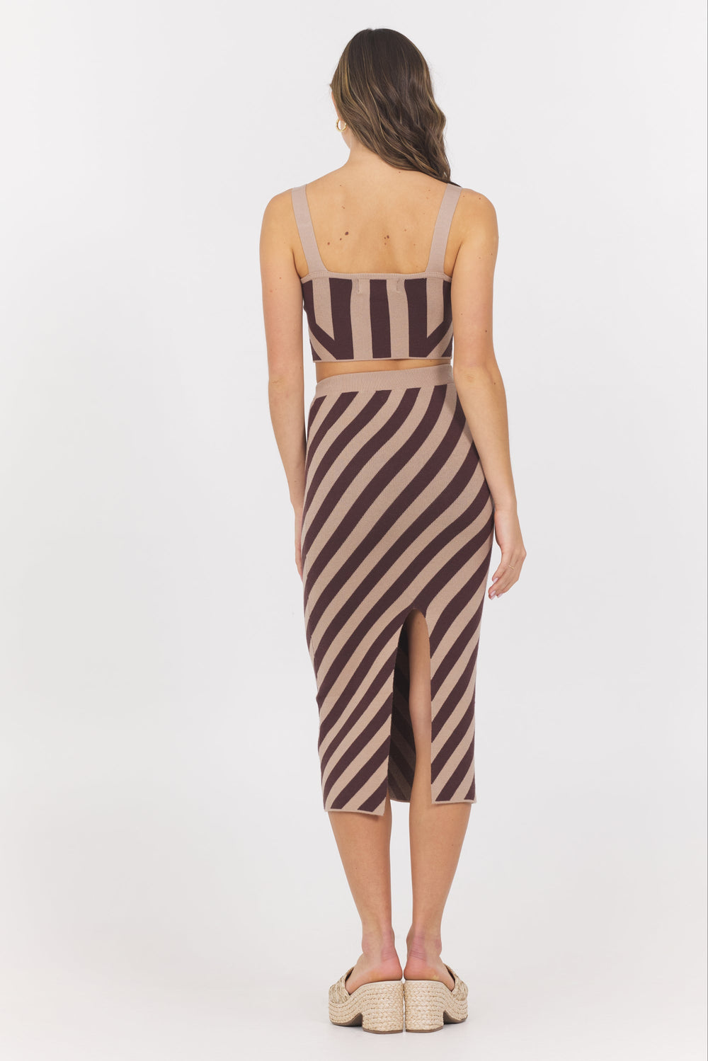 Striped Knit Tank | Vintage Havana Brown/Tan