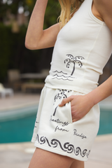 Sea Paradise Ribbed Tank Top | Vintage Havana Vintage Ivory