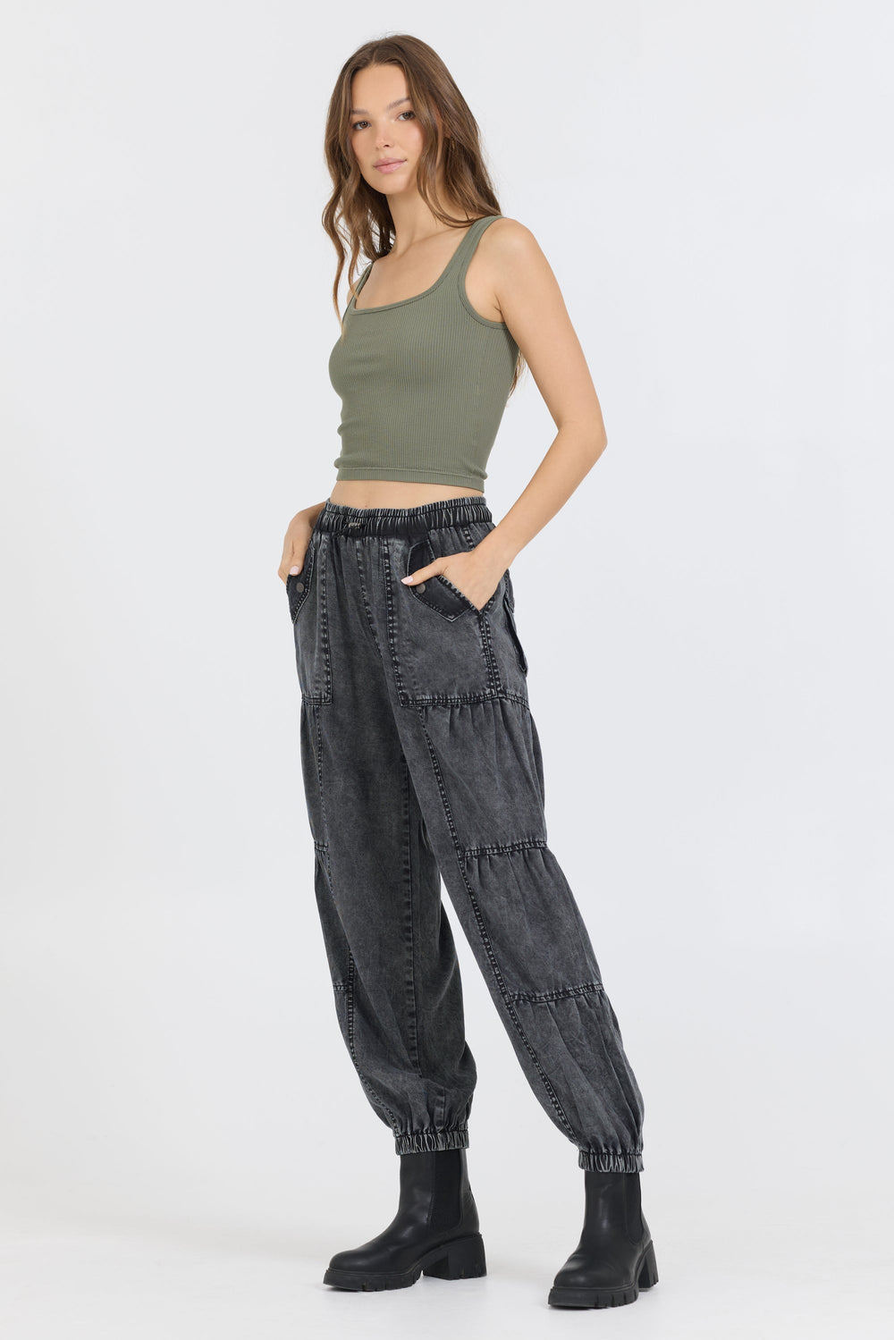 Olive Seamless Tank Top | Vintage Havana Olive