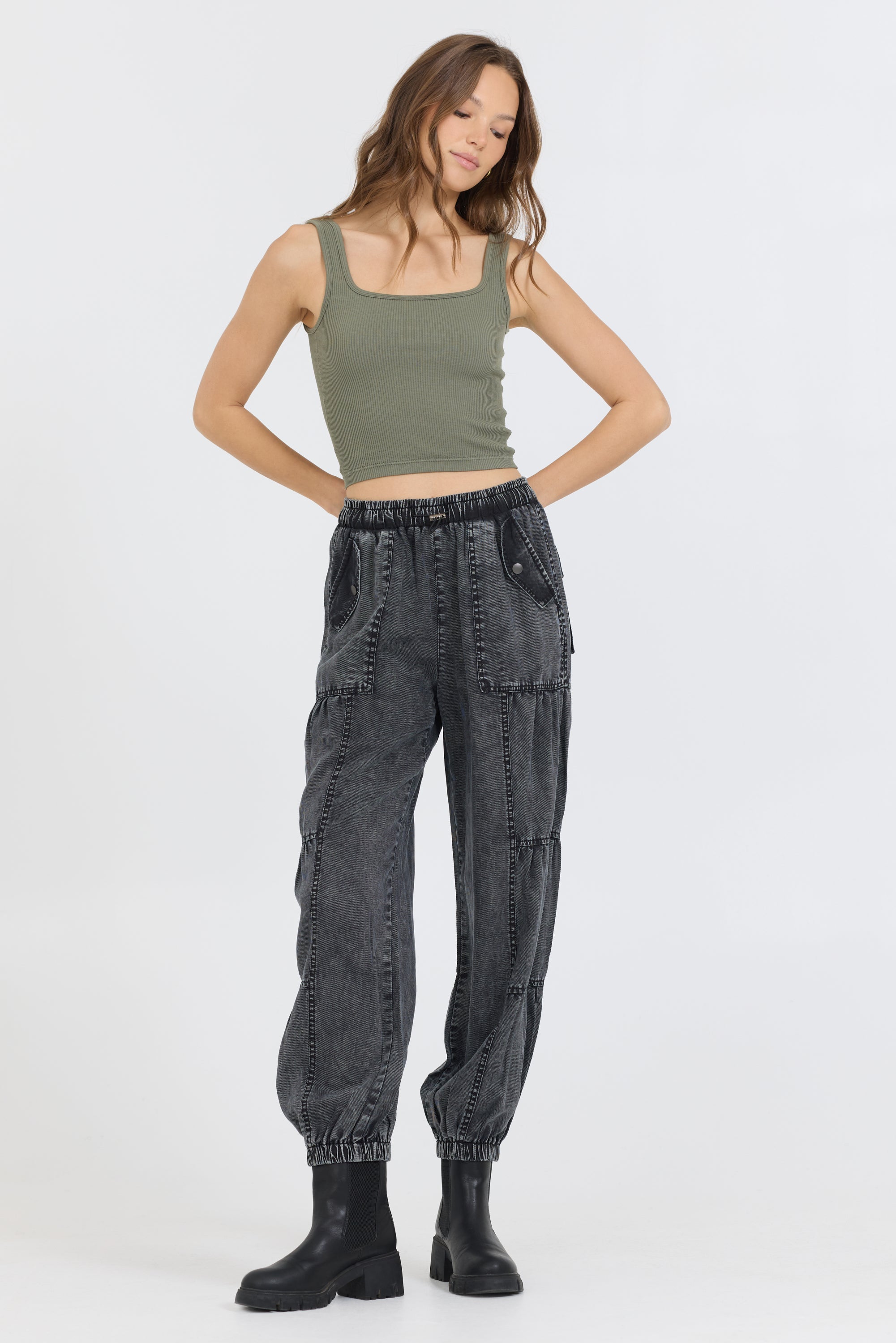 Olive Seamless Tank Top | Vintage Havana Olive