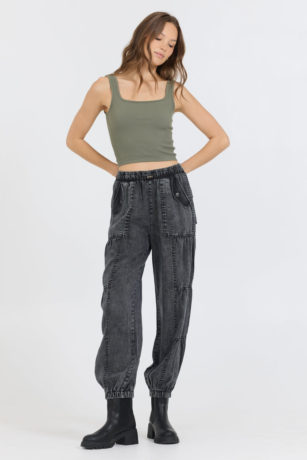 Olive Seamless Tank Top | Vintage Havana Olive