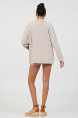 Khaki Tencel Blazer | Vintage Havana Khaki