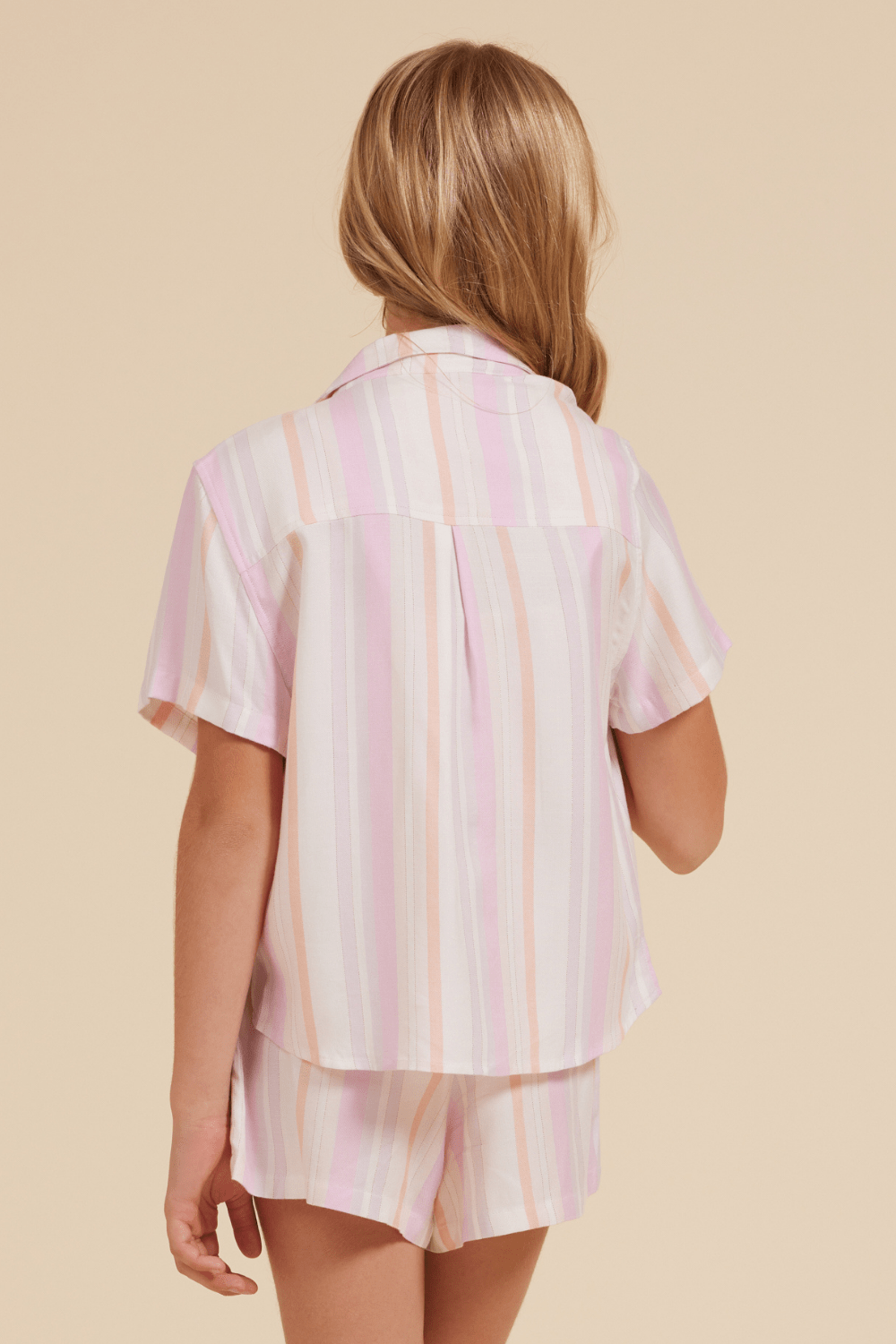 Cabana Button Down | Vintage Havana Pastel Stripe