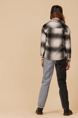FLANNEL SHACKET- BLACK | Vintage Havana Grey